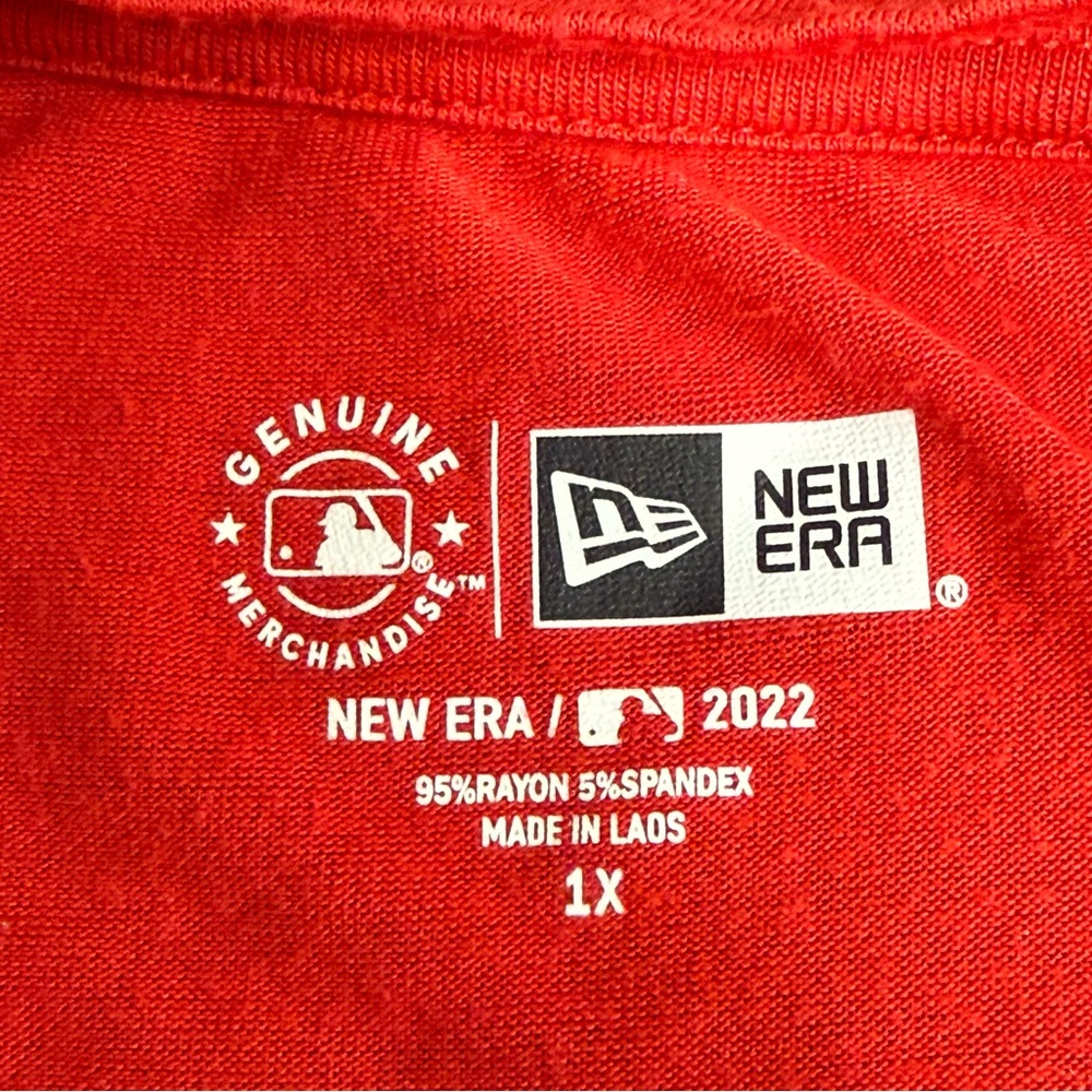 Texas Rangers MLB New Era Red Tank Top Womens 1X Baseball Fan Game Day Tee - Picture 6 of 9